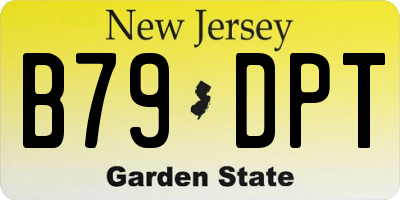 NJ license plate B79DPT