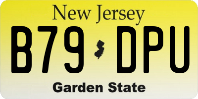 NJ license plate B79DPU