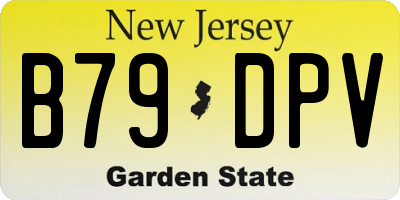 NJ license plate B79DPV