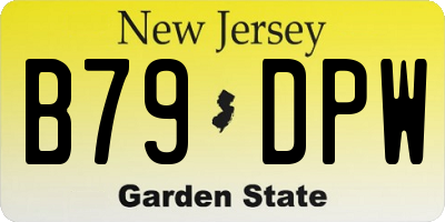 NJ license plate B79DPW