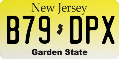 NJ license plate B79DPX