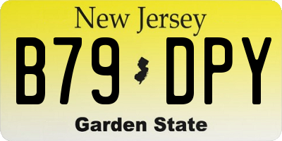 NJ license plate B79DPY