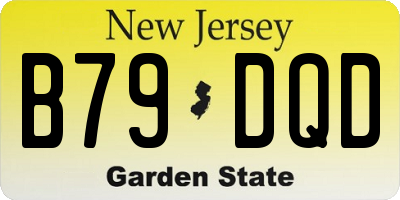 NJ license plate B79DQD