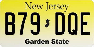 NJ license plate B79DQE