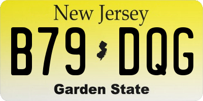 NJ license plate B79DQG