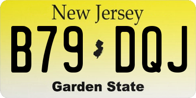 NJ license plate B79DQJ