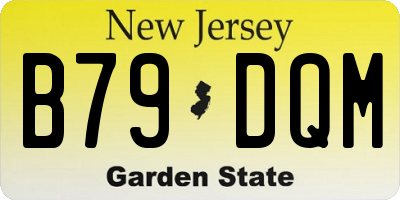 NJ license plate B79DQM