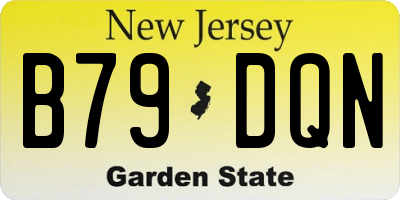 NJ license plate B79DQN