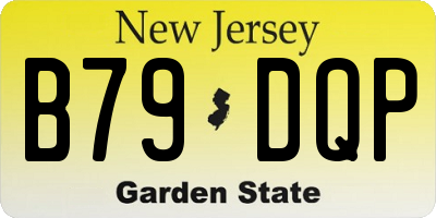 NJ license plate B79DQP