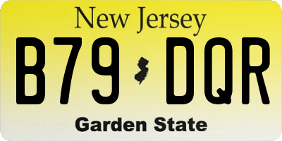 NJ license plate B79DQR
