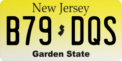 NJ license plate B79DQS