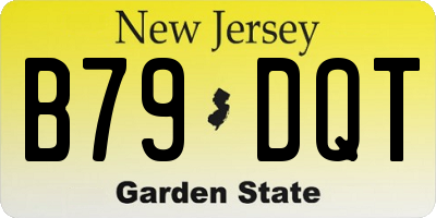 NJ license plate B79DQT