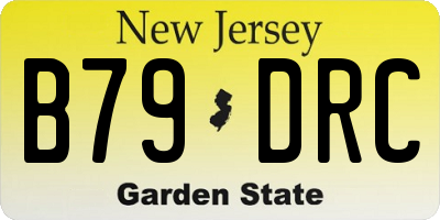 NJ license plate B79DRC