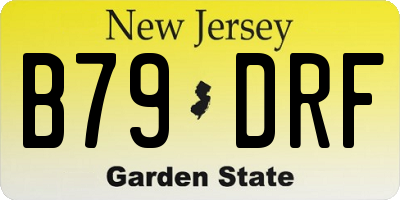 NJ license plate B79DRF