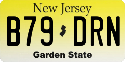 NJ license plate B79DRN