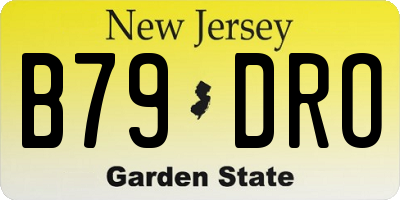NJ license plate B79DRO