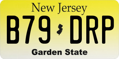 NJ license plate B79DRP