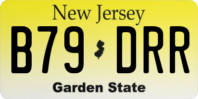 NJ license plate B79DRR