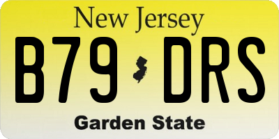 NJ license plate B79DRS