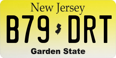 NJ license plate B79DRT