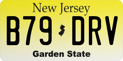 NJ license plate B79DRV