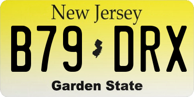 NJ license plate B79DRX