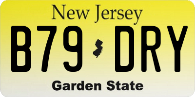 NJ license plate B79DRY
