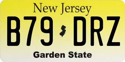NJ license plate B79DRZ