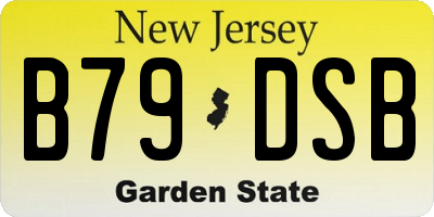NJ license plate B79DSB