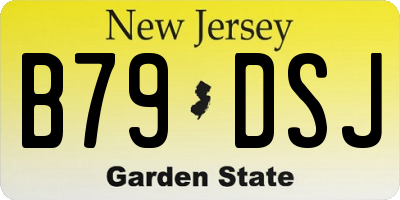 NJ license plate B79DSJ