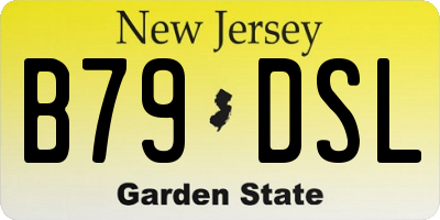 NJ license plate B79DSL