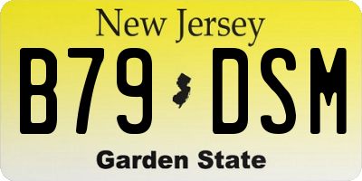 NJ license plate B79DSM