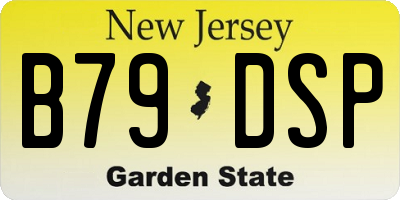NJ license plate B79DSP