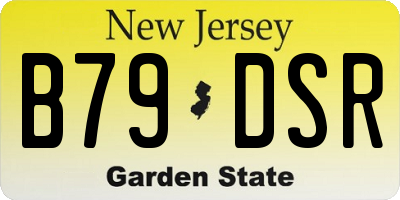 NJ license plate B79DSR