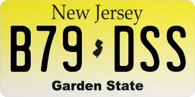 NJ license plate B79DSS