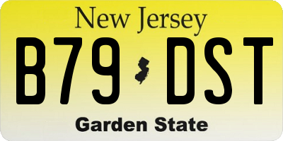 NJ license plate B79DST