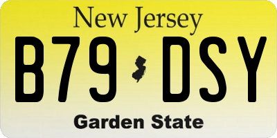 NJ license plate B79DSY