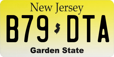 NJ license plate B79DTA