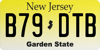 NJ license plate B79DTB