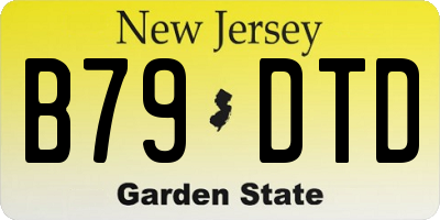 NJ license plate B79DTD