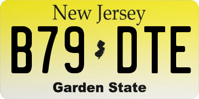 NJ license plate B79DTE