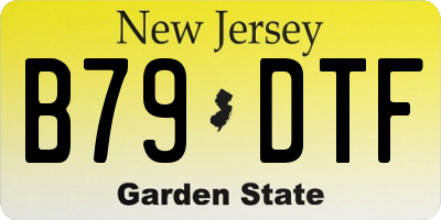 NJ license plate B79DTF