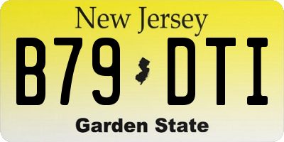 NJ license plate B79DTI