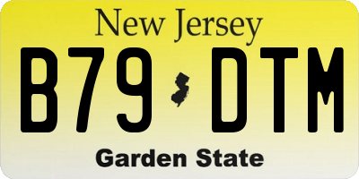 NJ license plate B79DTM