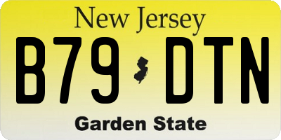 NJ license plate B79DTN