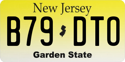 NJ license plate B79DTO