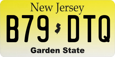 NJ license plate B79DTQ