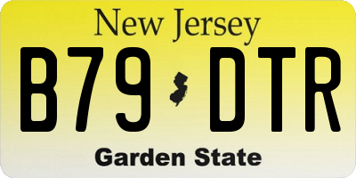 NJ license plate B79DTR