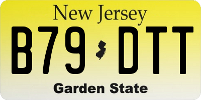NJ license plate B79DTT