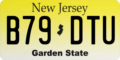 NJ license plate B79DTU